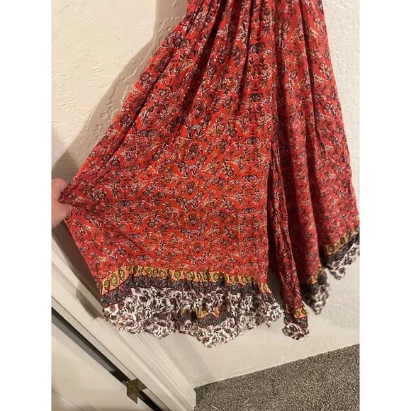 Y Sivana Maylene Boho Ruffle Paisley Halter Hippie Flare Leg Jumpsuit Romper - Picture 6 of 12